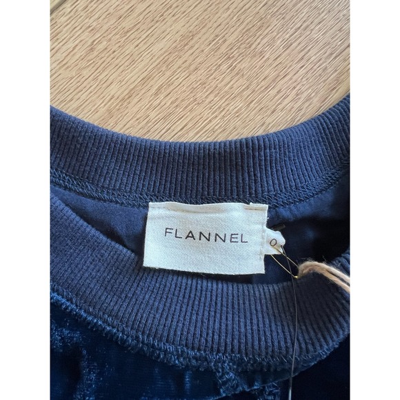 Flannel Rosalie Playsuit Romper Blue Velvet Tiered Ruffle XS Women's - Picture 6 of 7